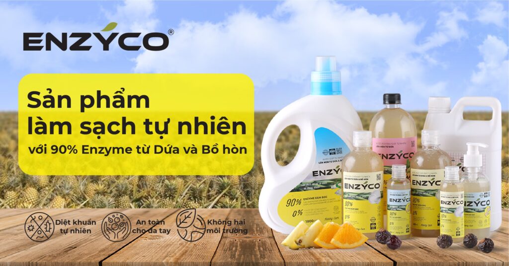 Nước rửa chén sinh học ENZYCO - 90% Enzyme từ dứa